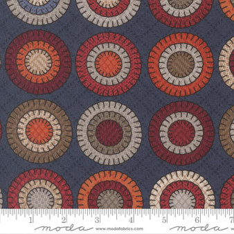 Prairie Gatherings 49301 16F Penny Cheater Panel Indigo 24" x 44"