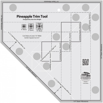 Creative Grids Pineapple Trim Tool for 6, 8 or 10in Finished Blocks  #CGRJAW3