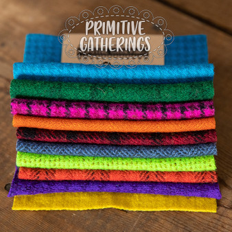 5" Brights Texture Wool Charms