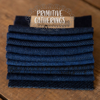 5" Navy Wool Charms